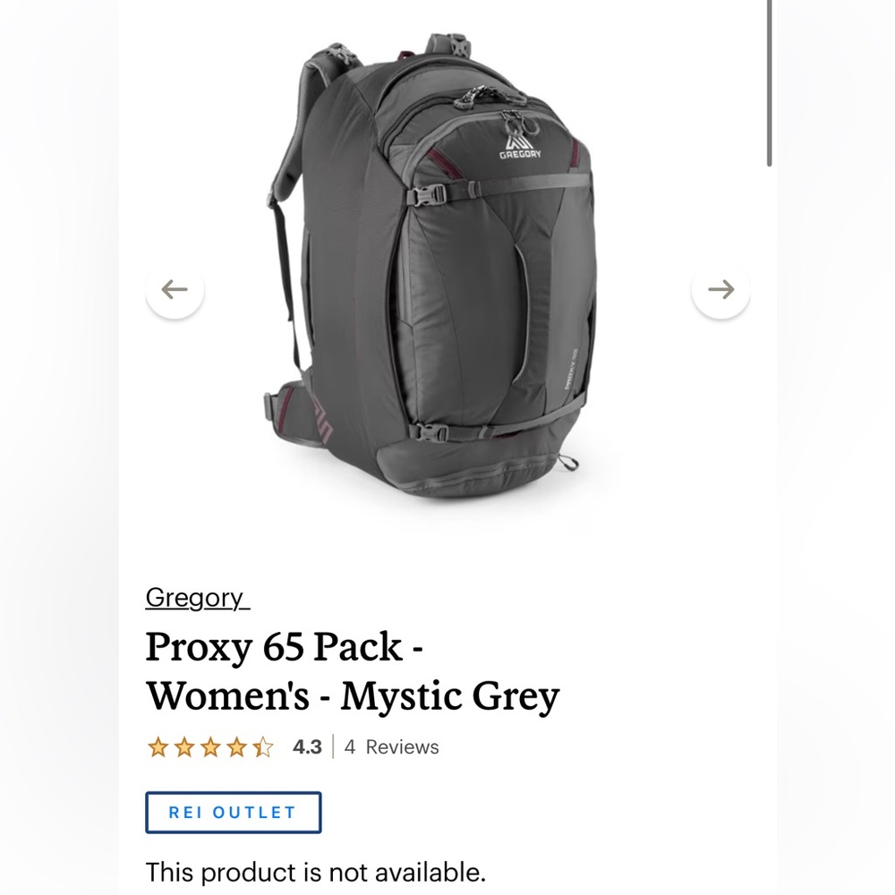 Gregory Proxy 65 Women’s Travel Backpack